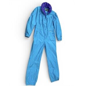 VTG Fera Ski Snowsuit One Piece Teal & Purple Women’s 10